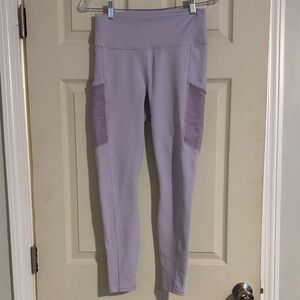Fabletics Lavender Leggings with Side Pockets